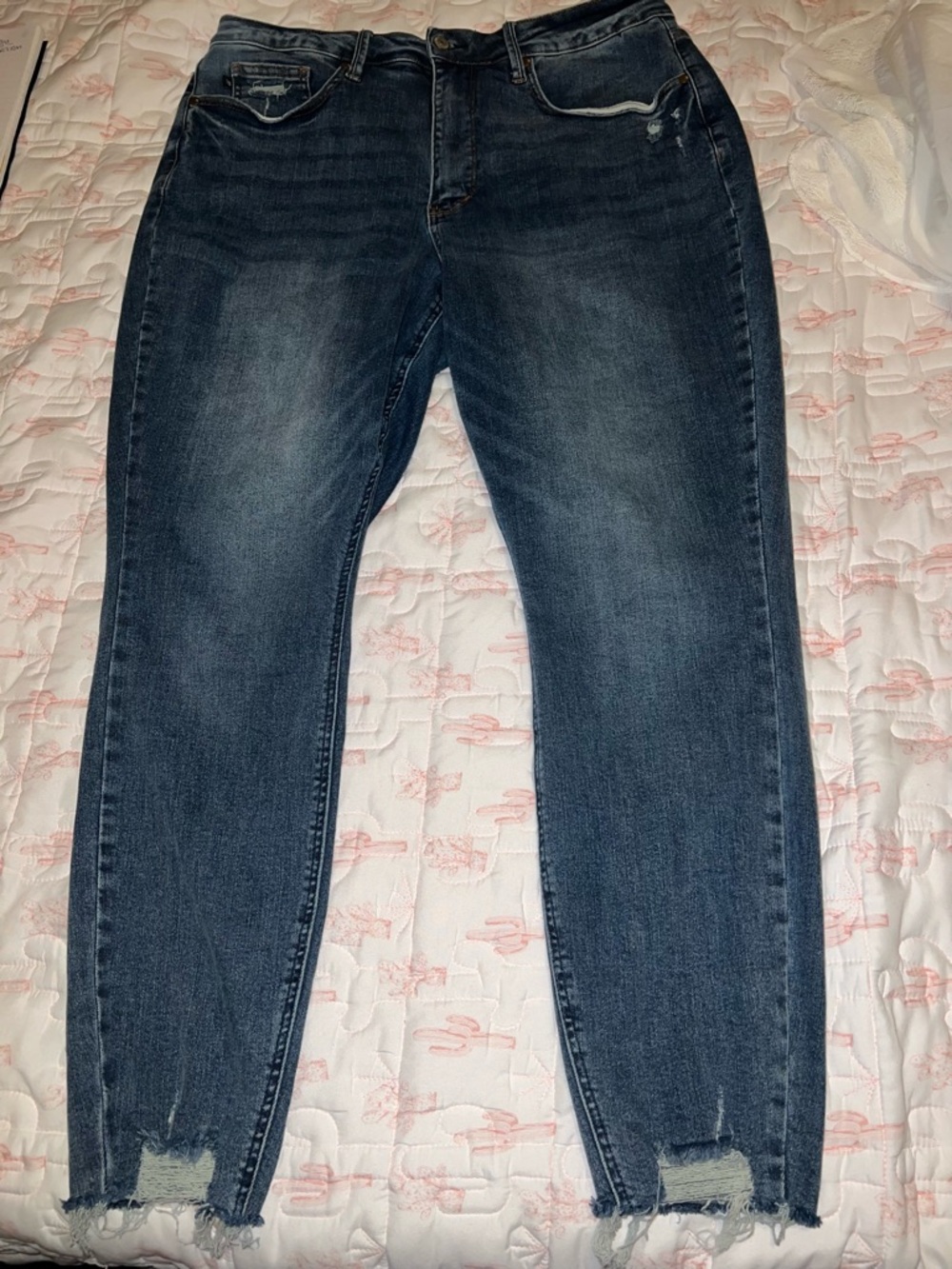 Judy Blue Dark Blue Distressed Skinny Jeans